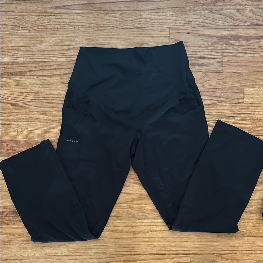Black Maternity Scrub Pants